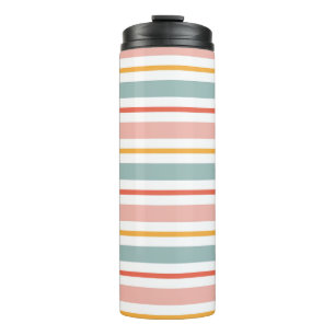 Minimalistische Boho Horizontale Lijnen Zachte Aar Thermosbeker