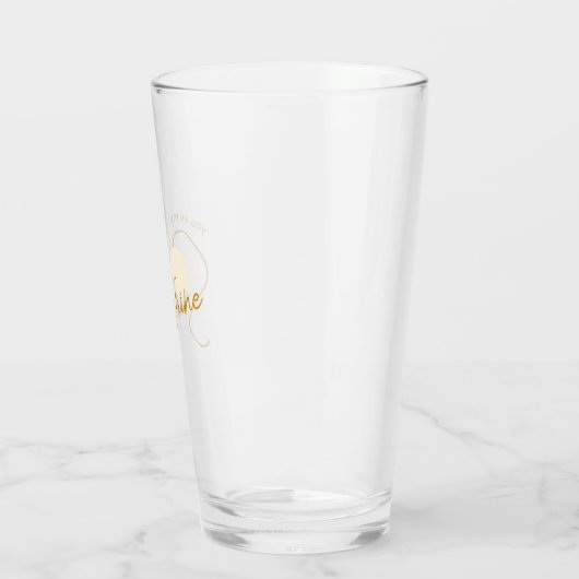 Minimalistische Boho Je bent mijn zonneschijn Glas (Links)