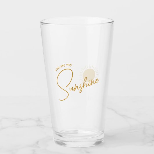 Minimalistische Boho Je bent mijn zonneschijn Glas (Voorkant)