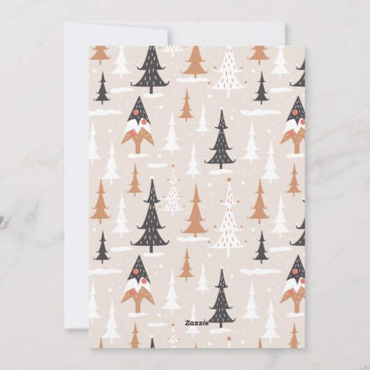 Minimalistische Boho Joy aan de World Kerstfoto Feestdagenkaart (Achterkant)