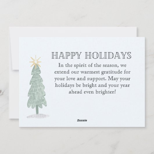 Minimalistische Boho Joy to the World Holiday Kaar Feestdagenkaart (Achterkant)