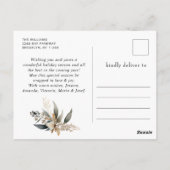 Minimalistische Boho kerstgroet vakantie Briefkaart (Achterkant)