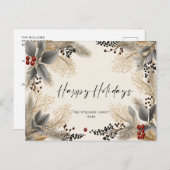 Minimalistische Boho kerstgroet vakantie Briefkaart (Voorkant / Achterkant)