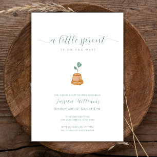 Minimalistische Boho Kleine Spruit Tuin Baby Showe Kaart