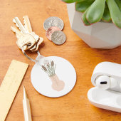 Minimalistische Boho Lavendel in glazen vaas Sleutelhanger