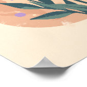 Minimalistische Boho Lavender Springs Abstracte mu Poster (Hoek)