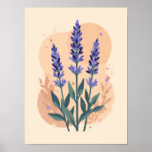 Minimalistische Boho Lavender Springs Abstracte mu Poster (Voorkant)
