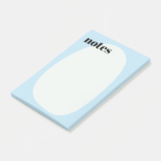 Minimalistische Boho Light Blue Bold Post-it® Notes (Schuin)