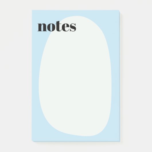 Minimalistische Boho Light Blue Bold Post-it® Notes (Voorkant)