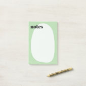 Minimalistische Boho Light Green Bold Post-it® Notes (Op bureau)