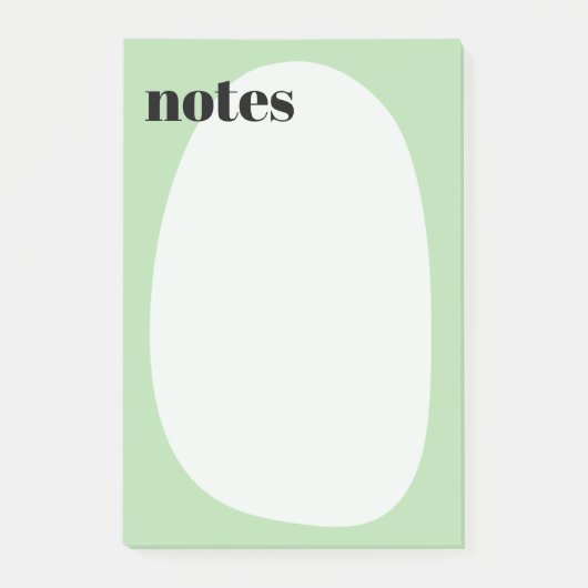 Minimalistische Boho Light Green Bold Post-it® Notes (Voorkant)