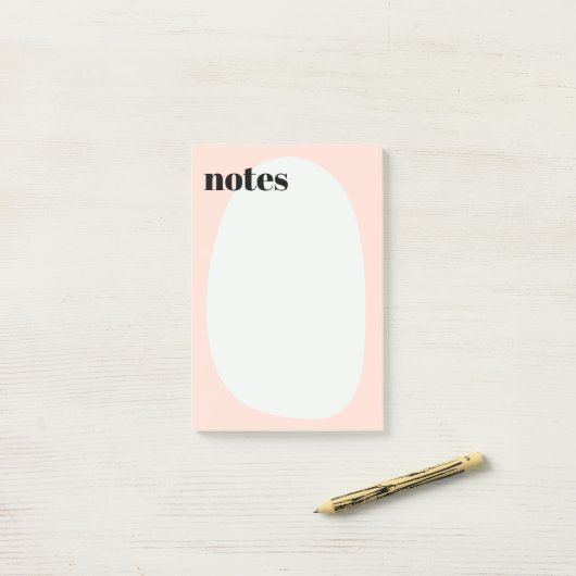 Minimalistische Boho Light Pastel vet Post-it® Notes (Op bureau)