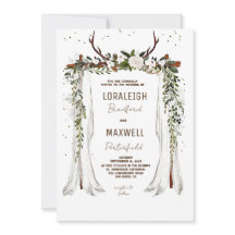 Minimalistische Boho luifel - bruiloft uitnodiging