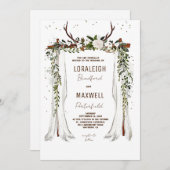 Minimalistische Boho luifel - bruiloft uitnodiging (Voorkant / Achterkant)
