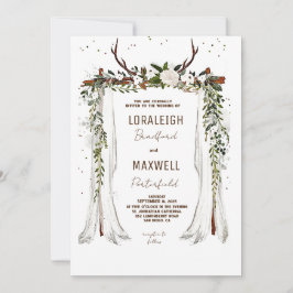 Minimalistische Boho luifel - bruiloft uitnodiging