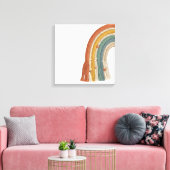 Minimalistische Boho Macramé Regenboog Canvas Afdruk (Insitu (Woonkamer))