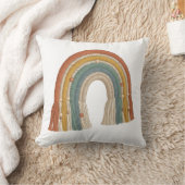 Minimalistische Boho Macramé Regenboog Kussen (Deken)