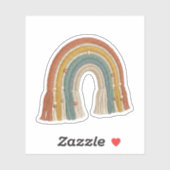 Minimalistische Boho Macramé Regenboog Sticker (Vel)