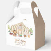 Minimalistische Boho Magical Safari Circus Baby sh Bedankdoosjes (Achterkant)
