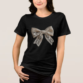 Minimalistische Boho Mode Kant Boog Apparel Grafis Tri-Blend Shirt