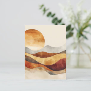 Minimalistische Boho Natuur - Warm Earth Tones Briefkaart