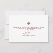 Minimalistische Boho Nieuwe Baby Douche Meisje Clo Bedankkaart (Achterkant)