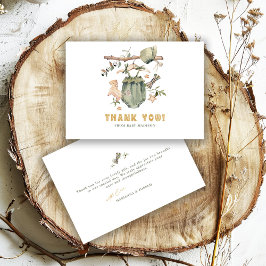 Minimalistische Boho Nieuwe Baby Douche Meisje Clo Bedankkaart