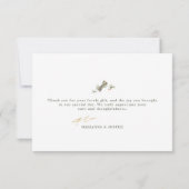 Minimalistische Boho Nieuwe Baby Douche Meisje Clo Bedankkaart (Achterkant)