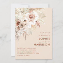 Minimalistische Boho Pampas graast all in one Wedd
