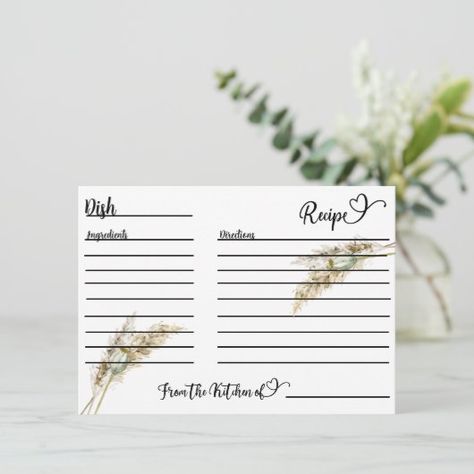 Minimalistische Boho pampas gradenrecept (Staand voorkant)