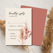 Minimalistische boho pampas gras RSVP kaarten Kaartje