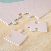 Minimalistische Boho Pastel Floral Abstracte Kunst Legpuzzel (Zijkant)