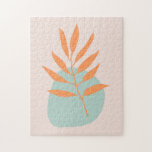 Minimalistische Boho Pastel Floral Abstracte Kunst Legpuzzel<br><div class="desc">Deze stijlvolle puzzel is voorzien van een ,  minimalistische veenbloemige illustratie,  gecombineerd met abstracte vormen in pastelblauw,  roze,  oranje en waterblauw.</div>