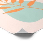 Minimalistische Boho Pastel Floral Abstracte Kunst Poster (Hoek)