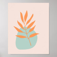 Minimalistische Boho Pastel Floral Abstracte Kunst