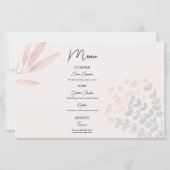 Minimalistische Boho Photo Collage Wedding Menu (Achterkant)