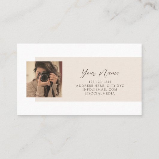 Minimalistische Boho Professional Visitekaartje (Achterkant)