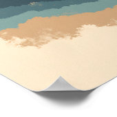 Minimalistische Boho Radiant Sunburst Abstracte ku Poster (Hoek)