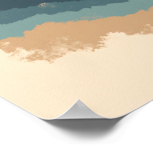 Minimalistische Boho Radiant Sunburst Abstracte ku Poster (Hoek)