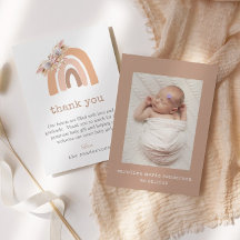 Minimalistische Boho Rainbow Nieuwe Baby Foto Dank