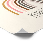 Minimalistische Boho Rainbow-tekening Aangepast Poster (Hoek)