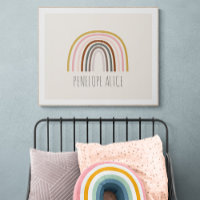 Minimalistische Boho Rainbow-tekening Aangepast