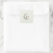 Minimalistische Boho Ramadan Maan & Lantaarn Stick Vierkante Sticker (Tas)