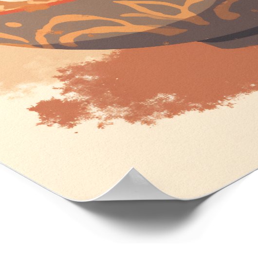 Minimalistische Boho Ramen Bowl Art Poster (Hoek)