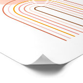 Minimalistische Boho Regenboog Abstracte Kunst Poster (Hoek)