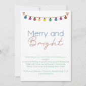 Minimalistische Boho Regenboog Hangende Kerstverli Feestdagenkaart (Voorkant)