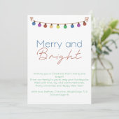 Minimalistische Boho Regenboog Hangende Kerstverli Feestdagenkaart (Staand voorkant)