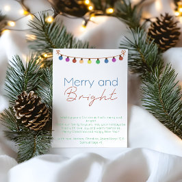 Minimalistische Boho Regenboog Kerst Hanglampjes Feestdagenkaart