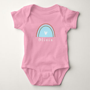 Minimalistische Boho-regenboog met persoonlijke na Romper