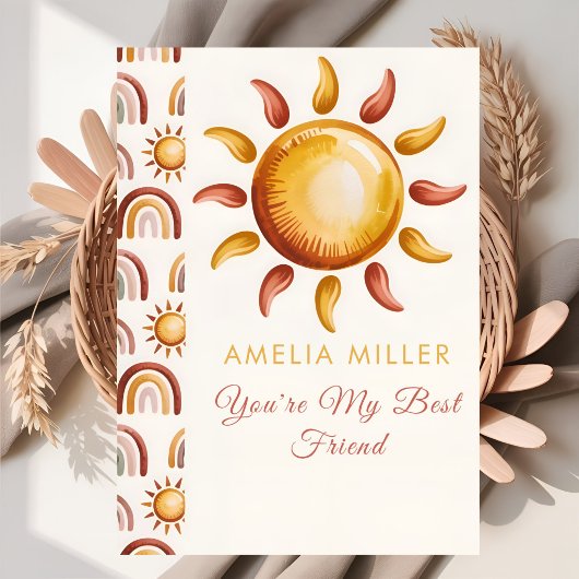 Minimalistische Boho Regenboog Viering Kaart